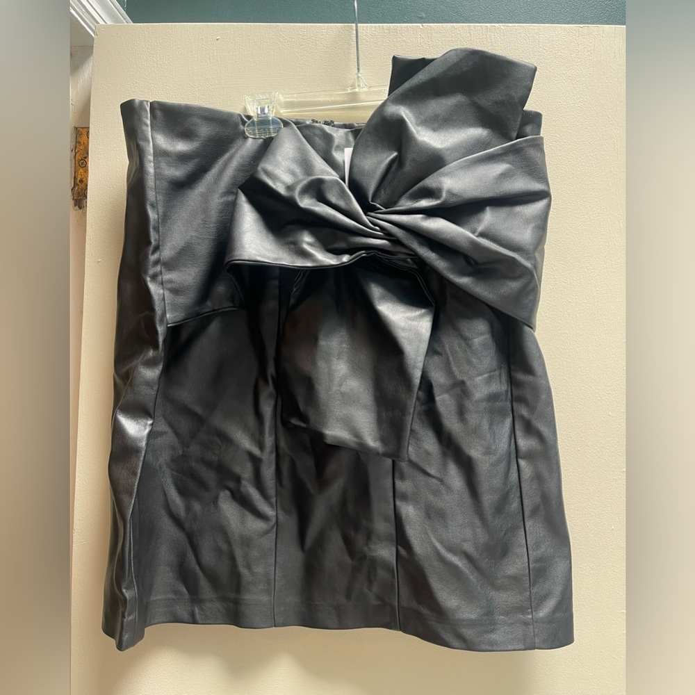 NWT eloquii pleather Skirt with Bow Plus Size